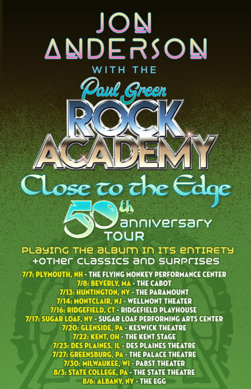 Close to the Edge 50th Anniversary Tour with the PGRA